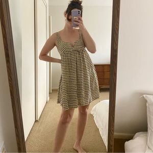 Anthropologie 100% Silk Baby Doll Slip Dress